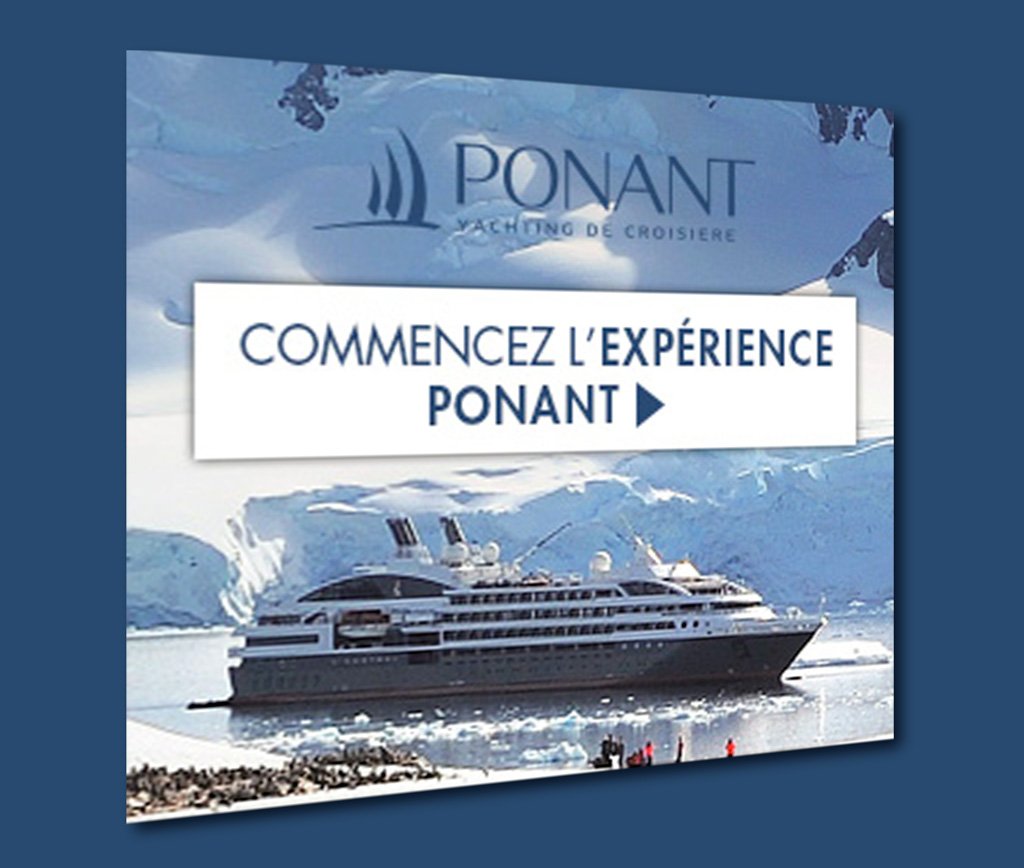 Page d'accueil du site Ponant · Campagne digitale, réalisé par Mooverflow