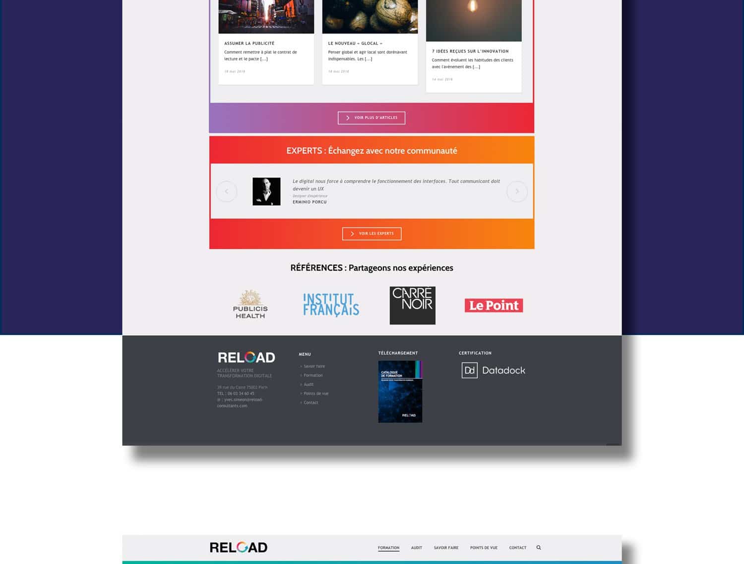 RELOAD Consultants, réalisation Mooverflow