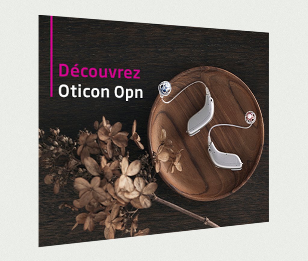 Page d'accueil du site Oticon · Campagne digitale, réalisé par Mooverflow