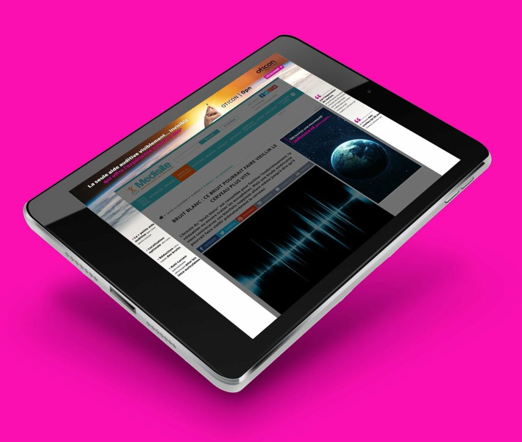 Page d'accueil du site Oticon · Campagne digitale 2018, réalisé par Mooverflow