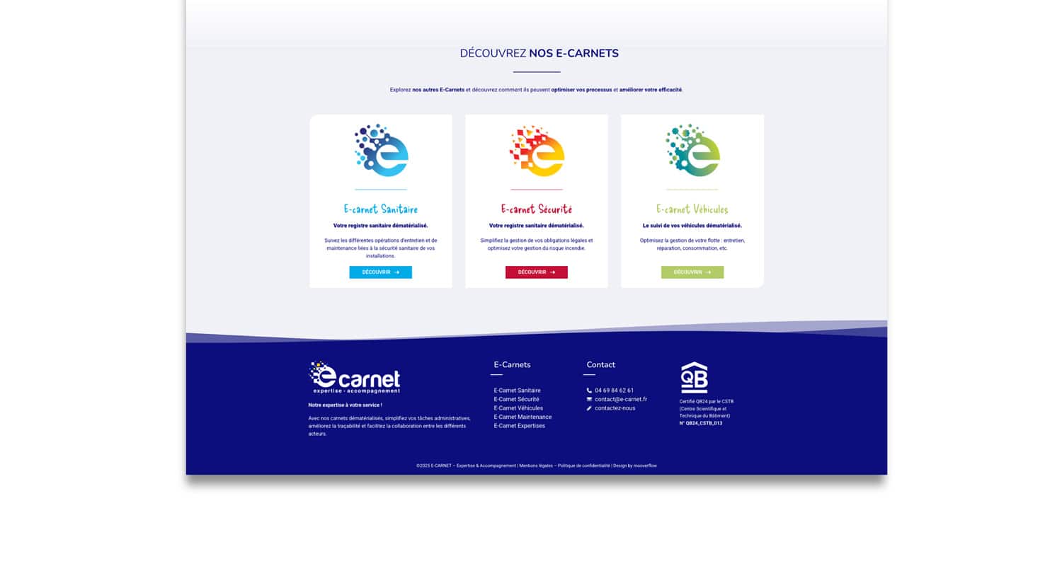 E-CARNET, réalisation Mooverflow