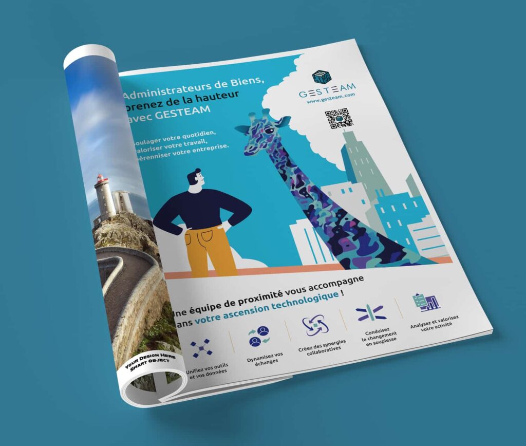 Page d'accueil du site Gesteam · Annonce presse, réalisé par Mooverflow