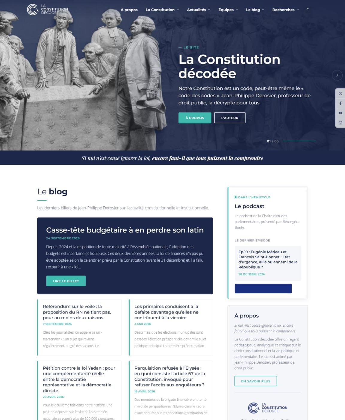 Site Constitution décodée, réalisation Mooverflow