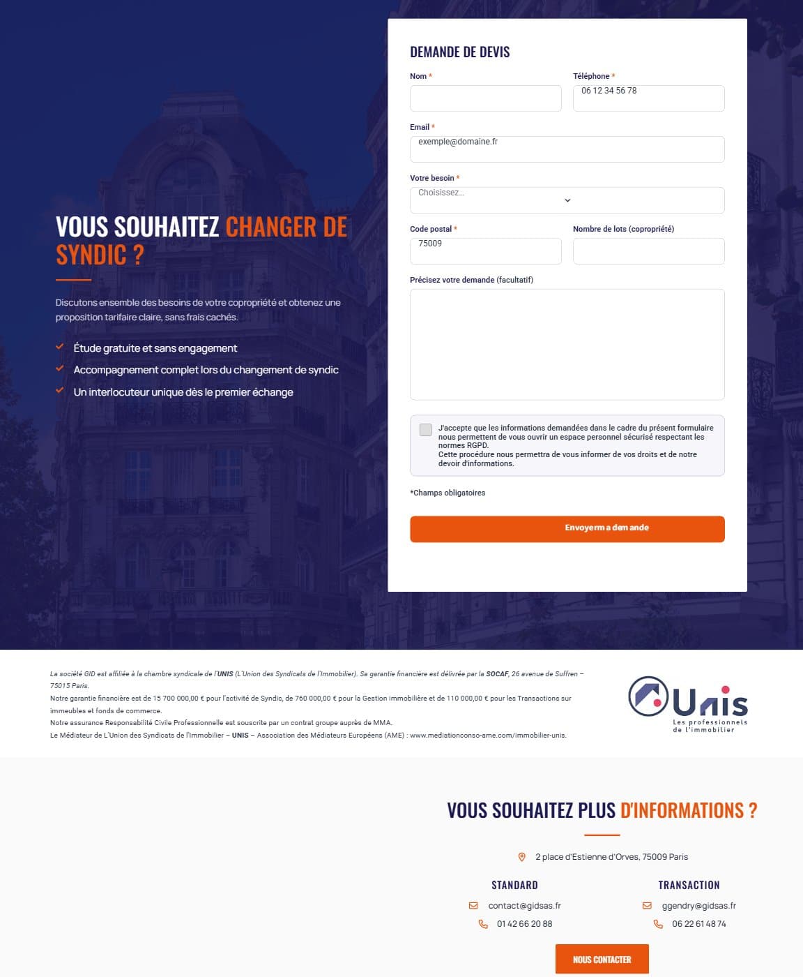 Site GID SAS, réalisation Mooverflow