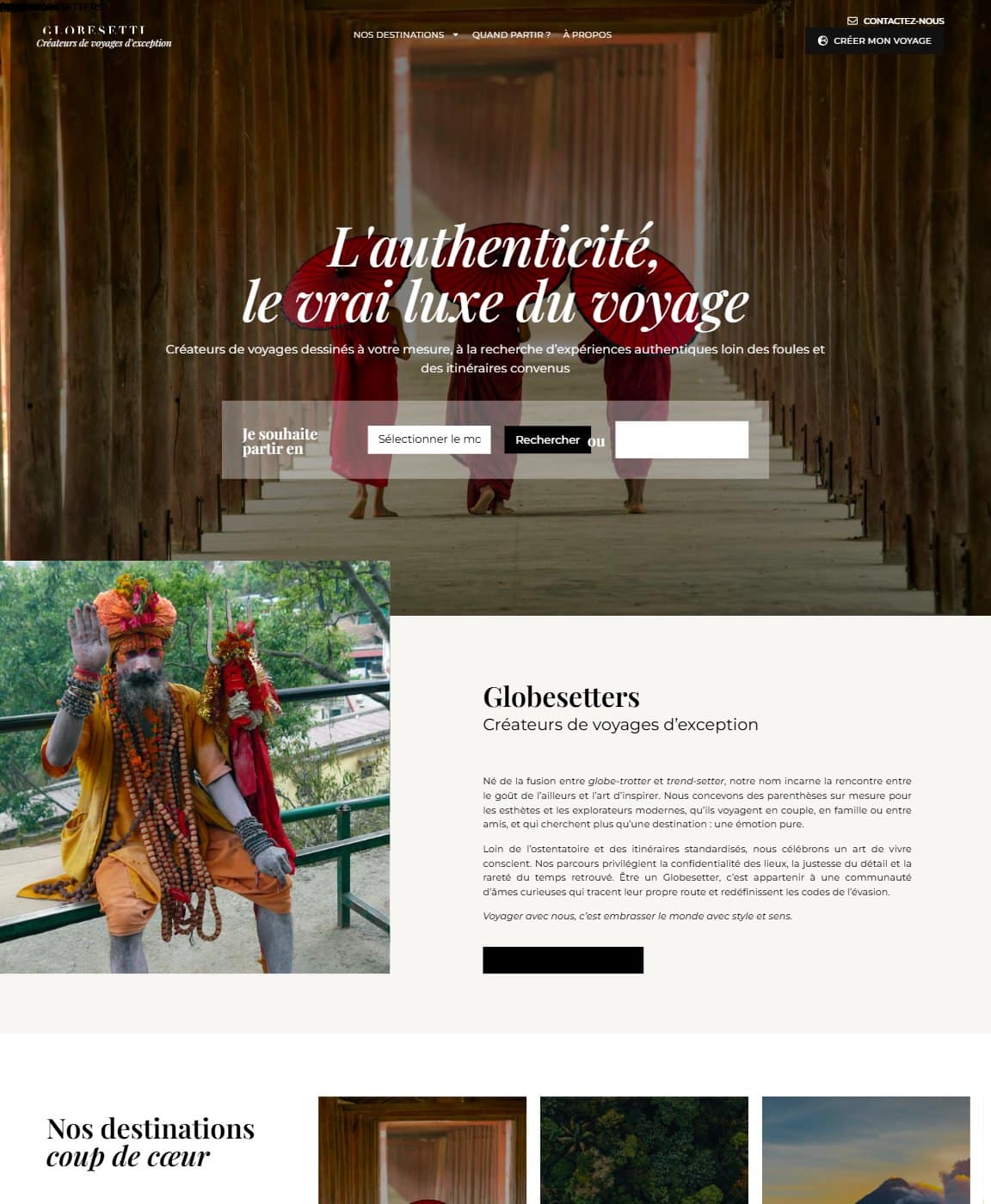 Site Globesetters, réalisation Mooverflow