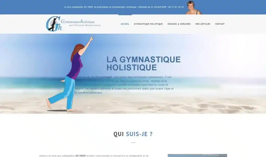 Page d'accueil du site Christiane Boutan-Laroze · Site internet, réalisé par Mooverflow